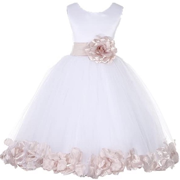 Dresses Color Blush Pink Petals Flower Girl Dress Poshmark